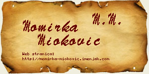 Momirka Mioković vizit kartica